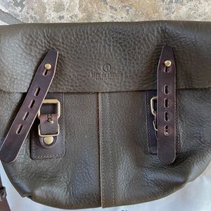 Brand new blue de chauffe handmade Louis Satchel bag